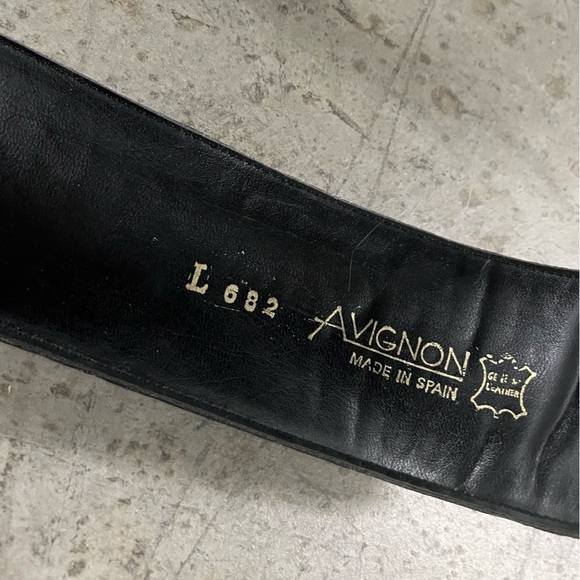 Vtg. Avignon Leather Belt *Blue* 🌵Large - Picture 2 of 5